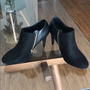 Unworn Leather Heeled Booties